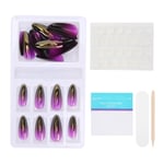 Gradient Pointed Fake Nails Tips Set Colored Full Cover False Nails with Nail FileF745-14