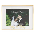 Juliana 10'' x 8'' ''Mr + Mrs'' Gold Deep Photo Picture Frame Wedding Anniversary Keepsake Gift