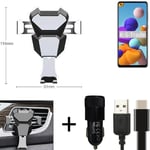 Car holder air vent mount for Samsung Galaxy A21s cell phone mount