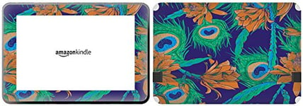 GetitStickit VeUKSkinTabAmaFireHD89_71 "Navy Blue Background with Peacock Feathers and Flowers Removable Skin for 8.9-Inch Amazon Kindle Fire HD