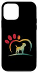 Coque pour iPhone 12 mini Chien Rétro Patte De Coeur Design Border Terrier Chien