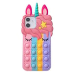 För Iphone Apple Cartoon Unicorn Mobiltelefonfodral Regnbåge Silikon Mjukt Skal iphoneXS MAX