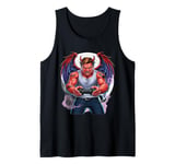 Battle Scarred Devil Angel Unleashed Power Tee. Tank Top