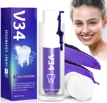 Blanchiment Dentaire Violet,Dentifrice Violet Blanchissant V34 Color Corrector S