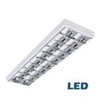 NOTUS 4LED Raster T8 (2x36) LED Lysrörsarmatur utanpåliggande