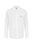 Armani Exchange A|x Long Sleeve Icon Logo Button Shirt Chemise, Blanc, XXL Hommes