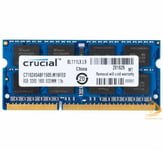 Crucial 8GB 2Rx8 PC3-12800S DDR3 1600Mhz CL11 SODIMM RAM Laptop Memory Intel @S0