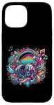 iPhone 15 Urban hip hop headphone retro vintage dj novelty graffiti Case