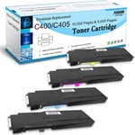 4 Paquets Compatible Cartouche de Toner pour Xerox VersaLink C400 C400V C400N C400DN C405 C405V C405N C405DN Imprimante, Haut Rendement 10500 Pages pour BK, 8000 Pages pour C M Y