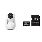 ARCANITE Caméra IP WiFi Intérieur 1080P pour Surveillance de Bébé + 128 Go Carte Mémoire microSDXC avec Adaptateur SD - A1, UHS-I U3, V30, 4K, C10, microSD