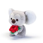 Trudi Koala à Fleur Rouge Cadeau Peluche avec Fleurs, Fête des Mères, Saint Valentin | 17x13x10cm Taille XS | Celebration Spring | modèle 51366