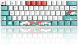 MageGee MK-STAR61 60% Mechanical Keyboard UK Layout, Hot-Swappable RGB Compact