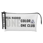 CYPBRANDS Real Madrid Trousse Triple Color One Club, Mixte Enfant, Blanc, Taille Unique