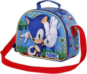 Sega-Sonic Faster-3D Lunch Bag, Blue, 25.5 x 20 cm