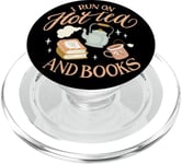 I Run On Hot Tea And Books, Livres PopSockets PopGrip pour MagSafe