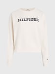 Tommy Hilfiger Curve Crew Neck Sweatshirt, Weathered White