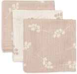 Jollein Musselin Vaskekluter 3-Pack, Twig Wild Rose