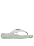 Crocs Getaway Flip Toepost Sandals - Plaster - Green, Green, Size 8, Women