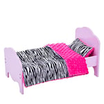 Olivia's Little World Little Princess Single Bed Pink Bedding SetZebra Prints TD-11929-1E