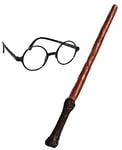 Rubies - 5374 - Harry Potter- Kit d'accessoires, baguette magique et lunettes, taille unique