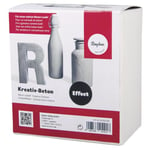 Rayher Set de béton créatif en pâte, gris, 1 set, 250ml, avec lasure, effet béton pour surfaces diverses, arts créatifs-34202000