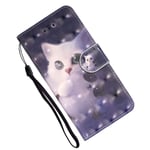 Flip Case for Samsung Galaxy A750/A7 2018, Wallet Case with Card Slots, Business Cover with Magnetic Seal, Book Style Phone Case for Samsung Galaxy A750/A7 2018 (Adorable Cat)