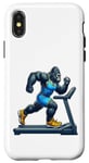 Coque pour iPhone X/XS Gorilla Running sur tapis de course Fitness Gym Entraînement