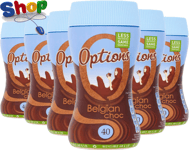 Options  Belgian  Hot  Chocolate  Drink ( Multipack  of  6  X  220G  Jars )