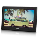 TV Portable 10"(25,4cm) TNT HD - August DA100D - Télévision Enregistreur Écran LED HDMI et AV Lecteur clé USB - Téléviseur Digital Analogique Alimentation Secteur piles AA Rechargeables ou Allume-Cigare