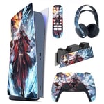 PlayVital Autocollants Skin Decal pour ps5 Manette,Sticker Vinyle Habillages pour ps5 Console Édition Numérique&Station de Charge&Casque&Télécommande Média-Convocation Alchimiste