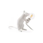 Privatefloor - Lampe de Table - Lampe Souris Rat pour Enfants - Resina Blanc