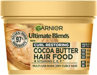 Hair Mask for Dry, Curly Hair | Cocoa Butter Hair Food by Garnier Ultimate Blen