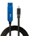 LINDY 8m USB 3.2 Gen 1 Type C to A, Active Extension Cable Pro, Long Distance USB Connection, PCs, Macs, Laptops, MacBook, Tablet, Smartphone, PS5, VR Headset, Printer, Webcam, Ext Drive etc.