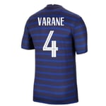 2020-2021 France Home Football Soccer T-Shirt (Raphael Varane 4)