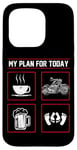 iPhone 15 Pro Classic Motorcycle Biker Plan For Today Coffee Beer Case