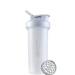 BlenderBottle Classic V2 Shaker Bottle with Stainless Steel Ball, Perfect for Protein Shakes, Dishwasher Safe, 830ml, White