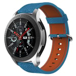 Samsung Gear S3 Classic / S3 Frontier / Galaxy Watch 46mm klockarmband i äkta läder - Baby Blå