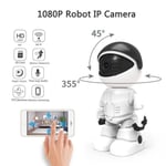 1080P Robot Caméra IP Caméra de sécurité Surveillance intelligente WiFi Webcam sans fil IP CCTV Audio Bidirectionnel, Noir