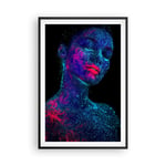 Affiche Poster 61x91cm Tableaux Image Femme Ultraviolet Paillettes Wall Art