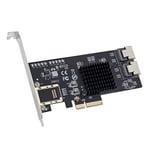 IO Crest Carte contrôleur 8 Ports SATA III Non-Raid PCI-e x4 Prend en Charge FreeNAS et ZFS Raid – Comprend des câbles de Sortie Mini SAS vers SATA