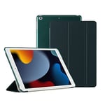 Étui Compatible avec iPad 10,2 Pouces, 9/8/7e génération (2021/2020/2019), Fin, léger, Triple Pliage, Smart Case, arrière en PC Dur pour iPad 10,2"