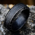Ring - Nordisk Mytologi Mönster antik svart