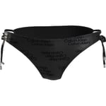 Calvin Klein Core Tonal Logo Tie Side Bikini Brief Svart Small Dame