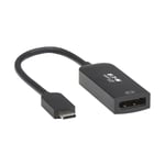 TRIPP LITE USB C to DisplayPort Adapter Cable (M/F) with Equalizer  8K UHD  HDR  DP 1.4  Black  6 in. (15.24 cm) - USB / DisplayPort-adapter - 24 pin