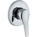 Robinet mitigeur de douche - AMBROSIANA - Sei Cromo - Laiton chromé - Monotrou - Rosace murale de 12 cm