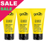 Got2b Glued Hair Styling Gel Spiking Glue Water Resist 150ml 3-Pack