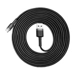 BASEUS Cafule USB-C Cable 300 cm Grå / Svart