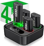 HEYLICOOL Rechargeable Battery Packs for Xbox Series X|S/Xbox One, 4X1200mAh One