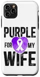 iPhone 11 Pro Max Alzheimer's Dementia Awareness Support Wife Vintage Purple Case