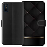 Plånboksfodral till Xiaomi Redmi 9A med Lyxig linje motiv